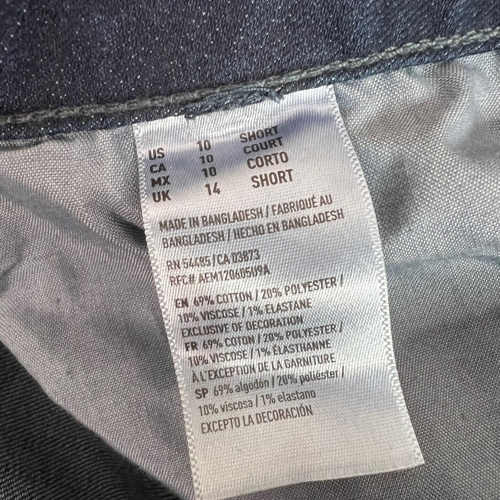 American Eagle Artist Flare AEO Denim Stretch Low Rise Jeans Y2K Women 10 Short - Picture 7 of 12